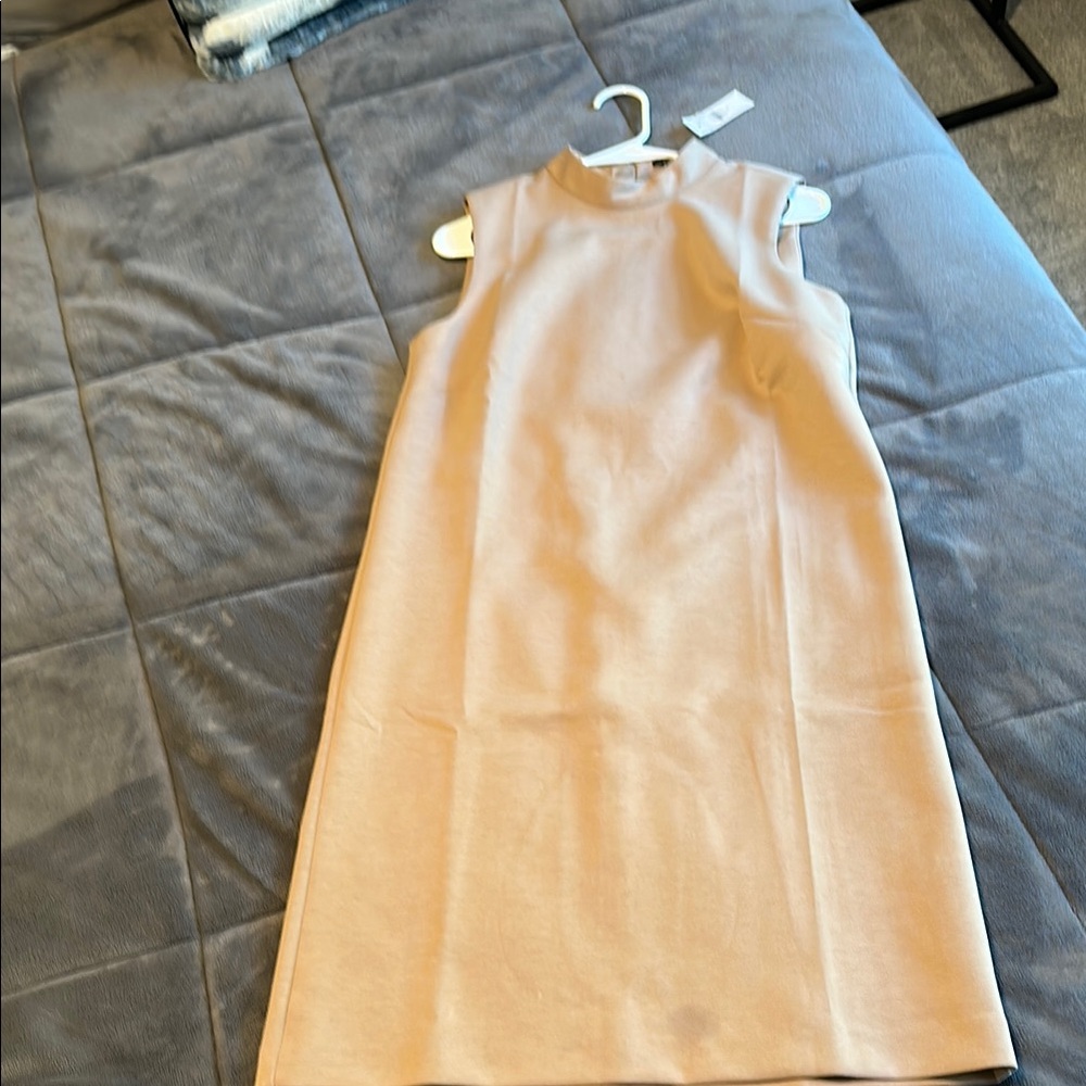 Ann Taylor Sleeveless Tan Dress